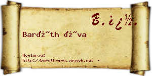 Baráth Éva névjegykártya