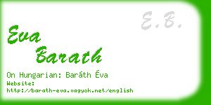 eva barath business card
