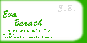 eva barath business card